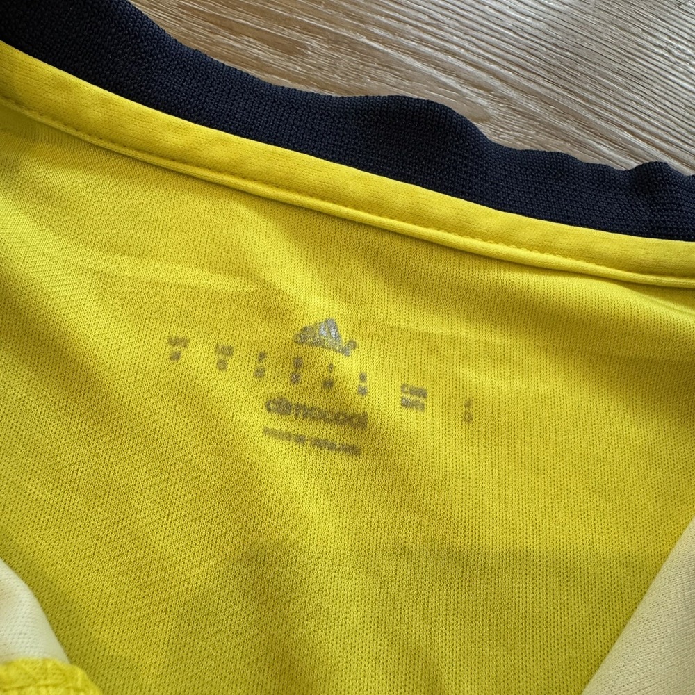 Adidas Columbia Soccer Jersey Mens M Yellow Futbol Home Stadium Shirt - Picture 3 of 10